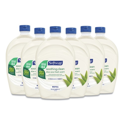 Soap Refills | Softsoap US05264A 50 oz Moisturizing Hand Soap Refill with Aloe - Fresh Scent (6/Carton) image number 0