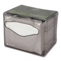 Napkin Dispensers | San Jamar H4005TBK 6.5 in. x 6.13 in. x 6.9 in. 200 Capacity Venue Napkin Dispenser with Advertising Inset - Black image number 0