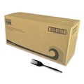 Disposable Forks | Boardwalk BWKFORKBLPP Mediumweight Polypropylene Plastic Fork Cutlery - Black (1000/Carton) image number 0