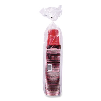 Dart P16R 16 oz. Plastic Cold Drink Party Cups - Red (50/Pack)