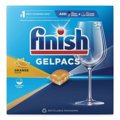 Dishwashing Detergents | FINISH 51700-81181 Dish Detergent Gelpacs - Orange Scent image number 0