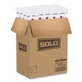 Cups | SOLO 316SI-0041 16 oz. Paper Hot Drink Cups in Bistro Design - Maroon (50/Pack) image number 3