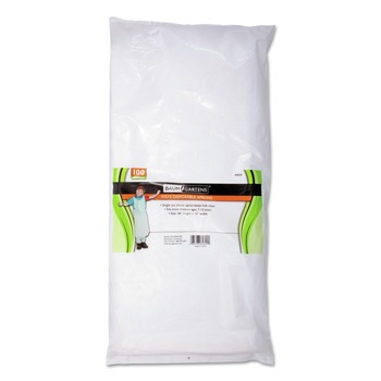 Baumgartens 64620 One-Size Disposable Polypropylene Apron - White (100/Pack)