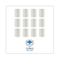 Perforated Roll & Hand Towels | Boardwalk 8123 2 in. Core 1-Ply 8 in. x 600 ft. Hardwound Paper Towels - White (12/Carton) image number 5