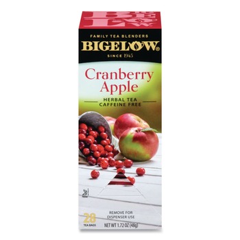 Bigelow RCB004001 Tea Bags - Cranberry Apple Herbal Tea (28/Box)