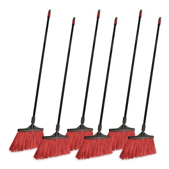 Nexstep Commercial Products 6420 MaxiStrong 56 in. Length Angle Broom - Black (6/Carton)