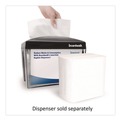 Dispenser Napkins | Boardwalk BWK6000INTW 6.3 in. x 8.5 in. 1-Ply Interfold Napkins - White (12/Carton) image number 3