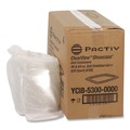 Food Containers & Lids | Pactiv Corp. YCI853000000 9 in. x 7.38 in. x 0.19 in., Deli Container Lid, Flat Lid For 3-Compartment 48/64 oz. Containers - Clear (220/Carton) image number 0