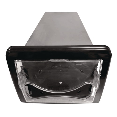Napkin Dispensers | Cascades PRO DN200 6.25 in. x 18 in. x 6.5 in. Tandem In-Counter Interfold Napkins Dispenser - Black image number 0