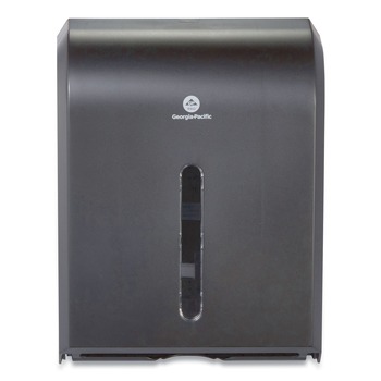 Georgia Pacific Professional 56650A 12.3 in. x 6 in. x 15.5 in. Dispenser for Combi-fold C-Fold/Multifold/BigFold Towels - Black