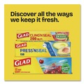 Resealable Bags | Glad 57263 6.63 in. x 5.88 in. Zipper Food Storage Sandwich Bags - Clear (12 Boxes/Carton) image number 9
