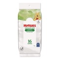 Hand Sanitizing Wipes | Huggies 40706 6.6 in. x 6.86 in. Natural Care Sensitive Baby Wipes - Unscented, White (16/Pack) image number 2