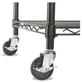 Racks & Shelving | Alera ALESW604818BL 48 in. x 18 in. x 72 in. NSF Certified 4-Shelf Wire Shelving Kit with Casters - Black image number 7