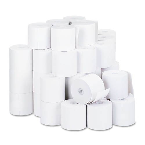 Perforated Roll & Hand Towels | Universal UNV32000 0.5 in. Core 2.75 in. x 190 ft. Impact and Inkjet Print Bond Paper Rolls - White (50/Carton) image number 0