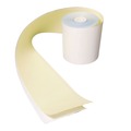 Perforated Roll & Hand Towels | AmerCareRoyal CR2300 3 in. x 90 ft No Carbon Register Rolls - White/Yellow (30/Carton) image number 3