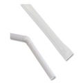 Straws/Stems/Sticks | Boardwalk BWKFSTW775W25 7.75 in. Flexible Plastic Wrapped Straws - White (20/Carton) image number 4