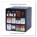 Condiment Organizers | FLAVIA 25200002 15.2 in. x 17.2 in. x 16.3 in. 12-Compartments Four Column Merchandiser - Black image number 1