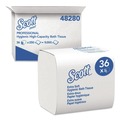 Perforated Roll & Hand Towels | Scott 48280 2-Ply Septic-Safe Hygienic Bath Tissue - White (36-Packs/Carton) image number 0