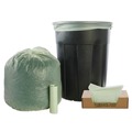 Repro Trash Bags | Stout by Envision E3348E85 32 Gallon 0.85 mil 33 in. x 48 in. EcoSafe-6400 Bags - Green (50/Box) image number 5
