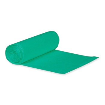 LOW DENSITY TRASH BAGS | Heritage L6639TE ER1 Eco Blend Max 33 in. x 39 in. 0.8 mil 33 Gallon Can Liners - Green (25 Bags/Roll, 8 Rolls/Carton)