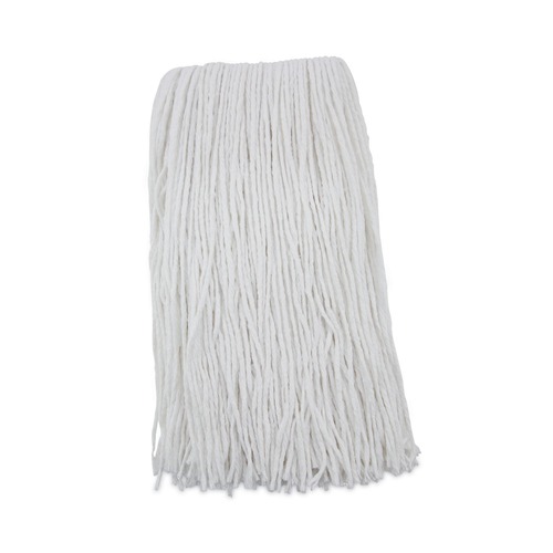 Mop Heads | Boardwalk BWK220RCT 20 oz. Rayon Premium Cut-End Wet Mop Heads - White (12/Carton) image number 0