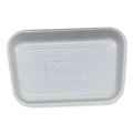 Food Containers & Lids | GEN 2SWH 8.5 in. x 6 in. x 0.7 in. #2S Meat Trays - White (500/Carton) image number 3