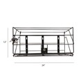 Shelving Units | Boardwalk 710058-EA 24 in. W x 10 in. D x 12 in. H 1-Shelf Locking Rack for 3 Liter PDC Cleaner Bottles - Black image number 1