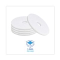 Floor Pads-Cleaning, Buffing & Polishing | Boardwalk BWK4015WHI 15 in. Diameter Polishing Floor Pads - White (5/Carton) image number 4