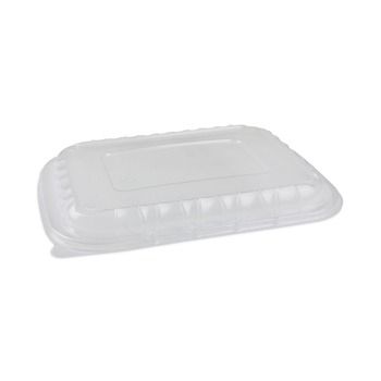 Pactiv Corp. YCNV12X9PPDL 11.75 in. x 8.75 in. x 0.98 in. EarthChoice Entree2Go Takeout Container Vented Lid - Plastic, Clear (200/Carton)