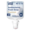 Soap Refills | Tork 401815 1L Unscented Premium Antibacterial Foam Soap (6/Carton) image number 0