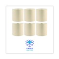 Perforated Roll & Hand Towels | Boardwalk WPBWK32GREEN 1-Ply 8 in. x 800 ft. Green Xtra Roll Towels - Natural (6 Rolls/Carton) image number 4