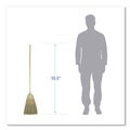Brooms | Boardwalk BWK926YEA Yucca/Corn Fiber Bristles 55.5 in. Overall Length Parlor Broom - Natural image number 3