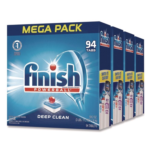 Dishwashing Detergents | FINISH 51700-97330 Powerball Dishwasher Tabs - Fresh Scent (376/Carton) image number 0