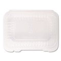 Perforated Roll & Hand Towels | Karat FP-HC96PP-1C Polypropylene Plastic Hinged Container 6 x 9 x 2.97 Clear Plastic 125/Pack 2 Packs/Carton image number 4