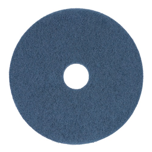 Floor Pads-Stripping | Boardwalk BWK4014BLU 14 in. Diameter Scrubbing Floor Pads - Blue (5/Carton) image number 0