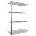 Racks & Shelving | Alera ALESW504824SR 48 in. x 24 in. x 72 in. NSF Certified Industrial Four-Shelf Wire Shelving Kit - Silver image number 0