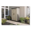 Storage | Rubbermaid FG5L3000SDONX Vertical Storage Shed 53 cu ft 2.5 ft x 4 ft x 7 ft Sandstone/Faint Maple image number 4