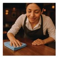 Cleaning Cloths & Wipes | Boardwalk 2164038 16 in. x 16 in. Microfiber Cleaning Cloths - Blue (24/Pack) image number 4