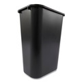 Indoor Waste Receptacles | Rubbermaid Commercial FG295700BLA 10.25-Gallon Rectangular Deskside Wastebasket - Black image number 1