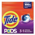 Laundry Detergents | Tide 80760777 HE Compatible Laundry Detergent Pods - Spring Meadow (31/Pack, 4 Packs/Carton) image number 3