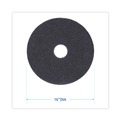 Floor Pads-Stripping | Boardwalk BWK4016BLA 16 in. Diameter Stripping Floor Pads - Black (5/Carton) image number 2