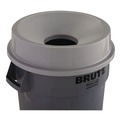 Waste Receptacle Lids | Rubbermaid Commercial FG354300GRAY BRUTE 22-3/8 in. Round Funnel Top Receptacle - Gray image number 2