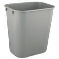 Indoor Waste Receptacles | Rubbermaid Commercial FG295500GRAY 3.5-Gallon Rectangular Deskside Plastic Wastebasket - Gray image number 0