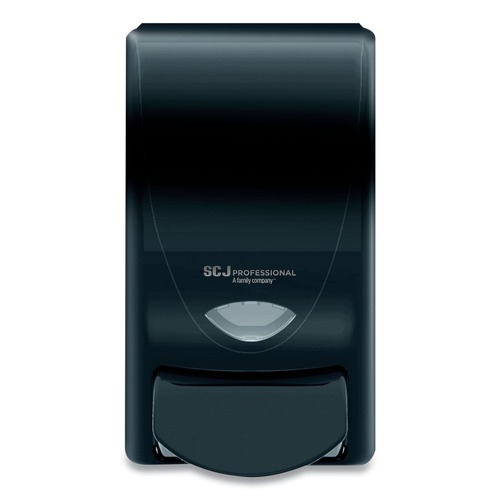 Soap Dispensers | SC Johnson 91128 4.61 in. x 4.92 in. x 9.25 in. 1 Liter Manual Skincare Dispenser - Black image number 0