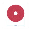 Floor Pads-Cleaning, Buffing & Polishing | Boardwalk BWK4014RED 14 in. Diameter Buffing Floor Pads - Red (5/Carton) image number 2