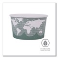 Food Containers & Lids | Eco-Products EP-BSC12-WA 4.05 in. x 2.5 in. 12 oz. World Art Renewable and Compostable Paper Food Container - Green (500/Carton) image number 4