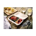 Food Containers & Lids | Pactiv Corp. YCN809620000 9 in. x 6 in. x 3 in. 2-Compartment EarthChoice SmartLock Microwavable MFPP Plastic Hinged Lid Container - White (270/Carton) image number 5