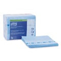 Cleaning Cloths & Wipes | Tork 192292 11.75 in. x 14.75 in. 1-Ply Small Pack Foodservice Cloth - Unscented/Blue/Blue Stripe (4/Carton) image number 1