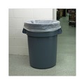Outdoor Waste Receptacles | Boardwalk 3485199 44-Gallon Round Plastic Waste Receptacle - Gray image number 5