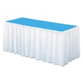 Table Covers & Skirts | Tablemate LS2914WH 29 in. x 14 ft. Table Set Polyester Linen-Like Table Skirting - White image number 3